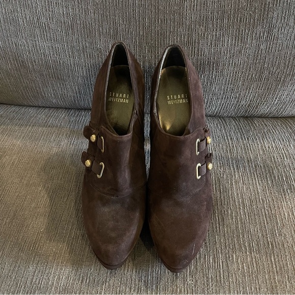 Stuart Weitzman Heeled Bootie Brown Suede - Size 8 - Picture 6 of 10